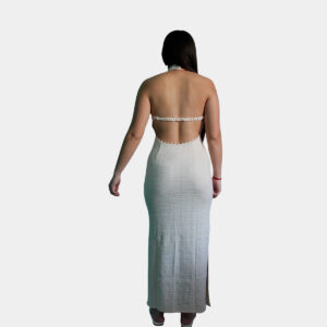 robe-longue-en-coton-robe-en-coton-pour-femme-robe-d'été-robe-à-col-montant