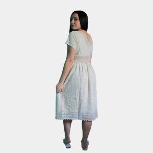 robe-longue-en-coton-robe-en-coton-pour-femme-robe-d'été-robe-à-manches-courtes